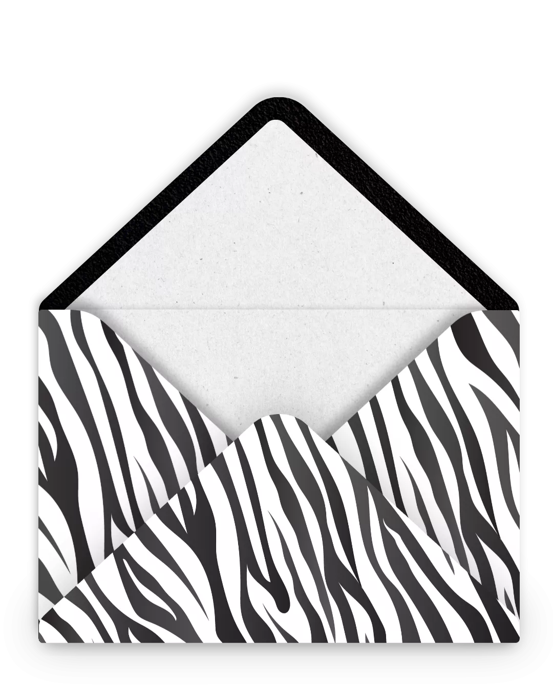 Chic enveloppe chic minimaliste zebre noir blanc 021