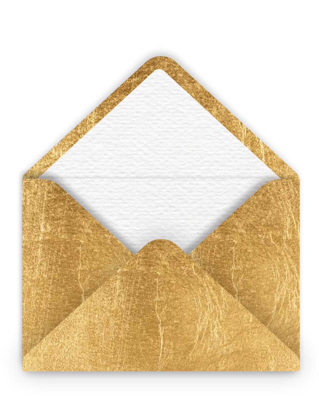 Elegant enveloppe mariage feuille or metallise 036