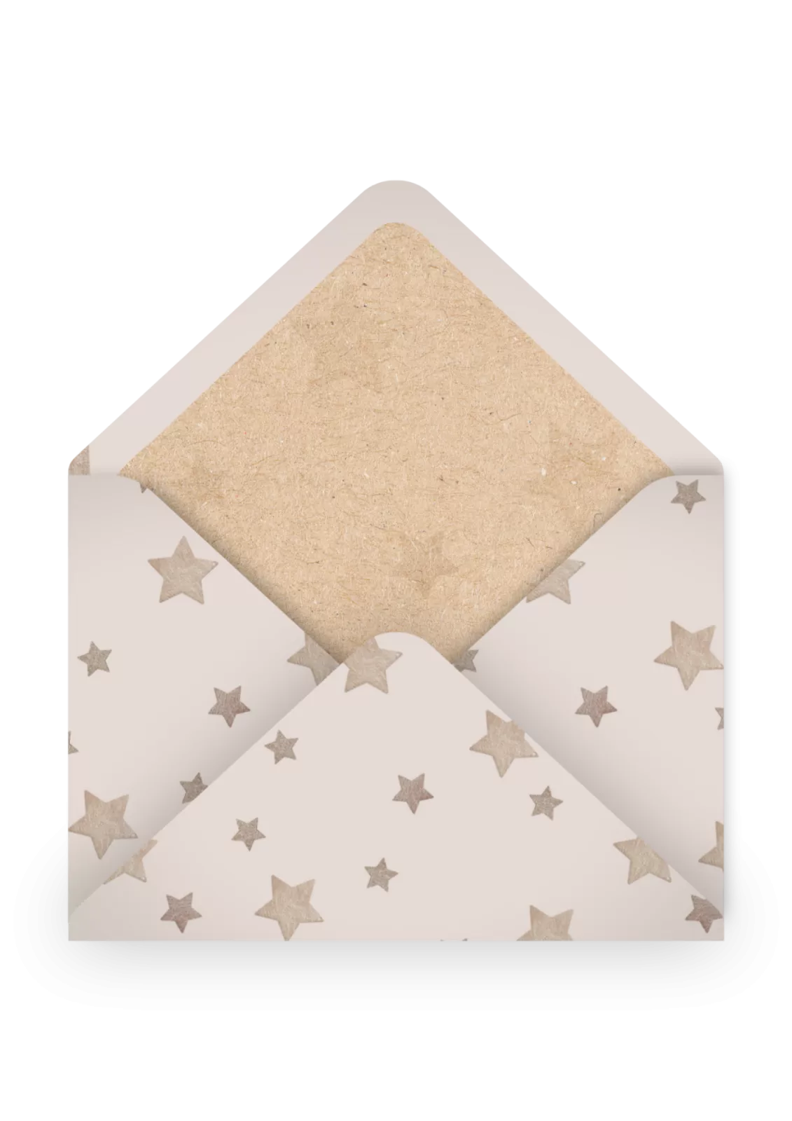 Stars enveloppe celeste nuit etoiles beige kraft 019