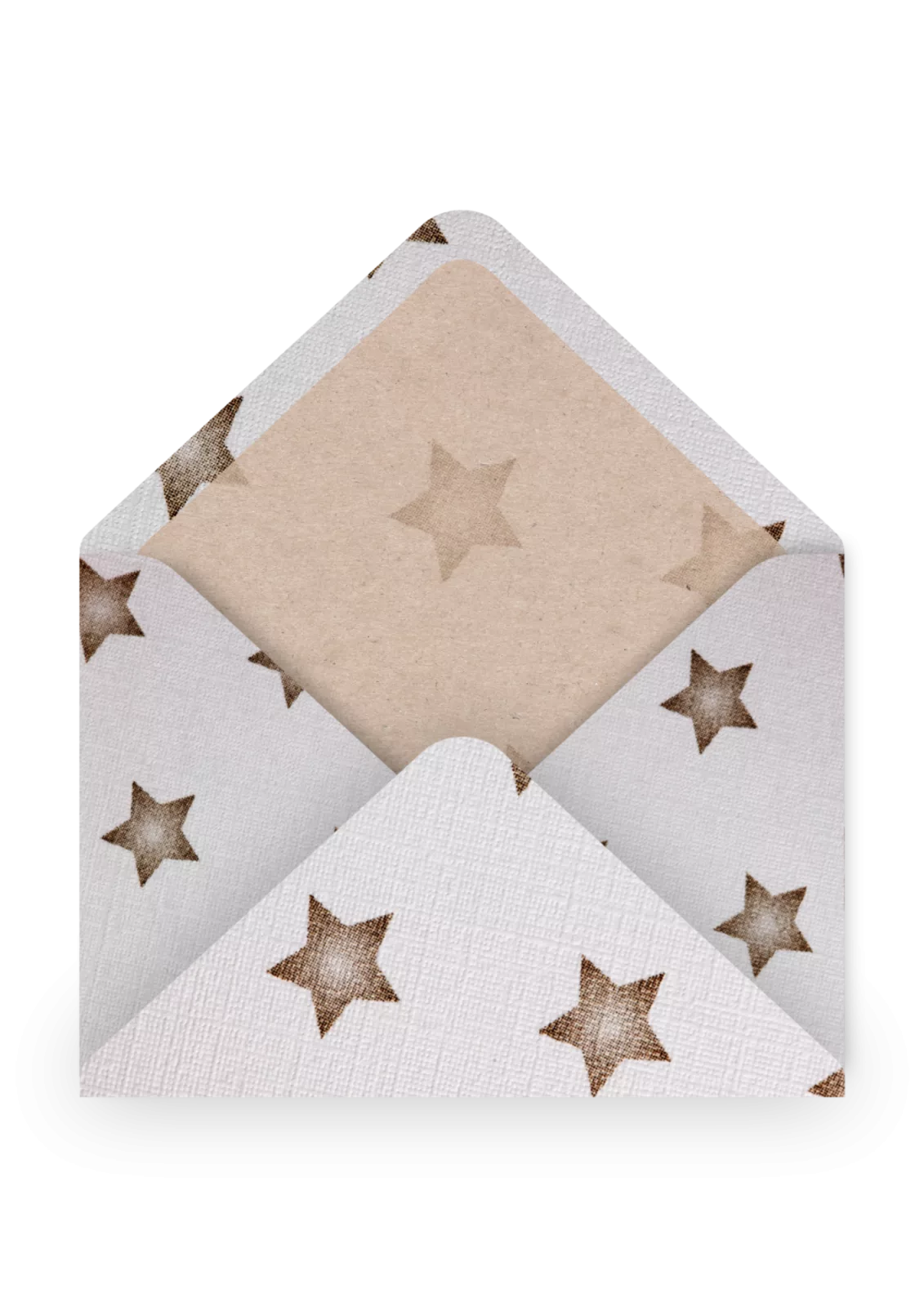 Stars enveloppe celeste nuit etoiles kraft beige 016